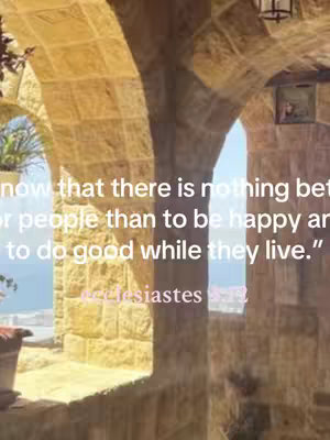 The image features a stone archway with sunlight streaming through an opening. Text overlayed speaks on the life given by God.