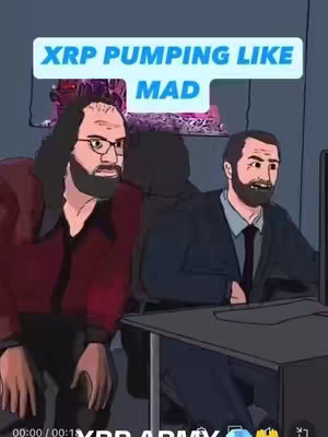 An animated image featuring two men in suits seated at a table, with a thought bubble above them. The background is a dimly lit office or room. One man has reddish hair and glasses, while the other has dark hair and a beard.