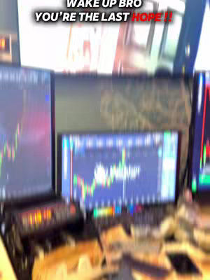 The cover image shows a blurred view of computer monitors displaying a financial chart. The primary colors are dark blues and greens with light text overlays, suggesting high-tech and financial topics.