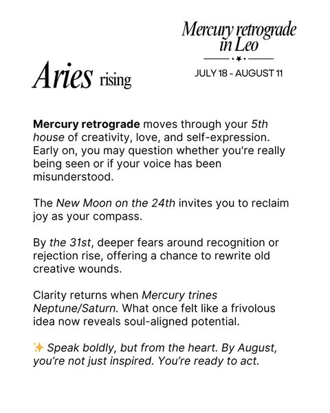 A white background with black text overlayed. The text elements include the topic, the key date and the zodiac sign.