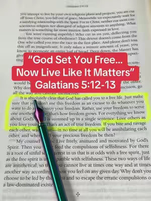 The cover image shows an open Bible page with text highlighted in yellow. A pen is in the foreground. Red text boxes are overlaid on the page with a quote, and the text is in a stylized font.