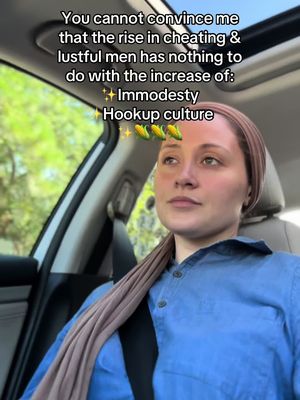A woman in a car, looking thoughtful. Text overlays the image concerning 'Immodesty' and 'Hookup culture'.