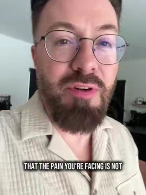 The cover image shows a man in a close-up shot, wearing glasses and speaking. The background is slightly blurred with hints of a room and other objects. A text overlay is present at the bottom of the image.