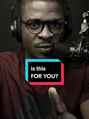 The cover image is a close-up of a man with glasses, headphones, and a microphone. He is looking directly at the camera with a neutral expression. Overlaid on the image is a text box that displays the question: "is this FOR YOU?". The background is dark, giving focus to the man and the text.