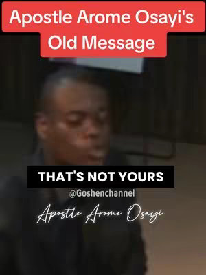 A video cover with Apostle Arome Osayi speaking. The image has text overlays with the video title and a quote.