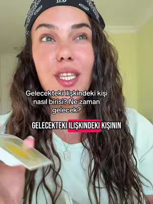 The cover image features a woman with long, wavy brown hair and a black bandana. She is looking upwards with an open mouth, possibly mid-speech, and holding a deck of tarot cards in her left hand. Text overlays detail the content topic.