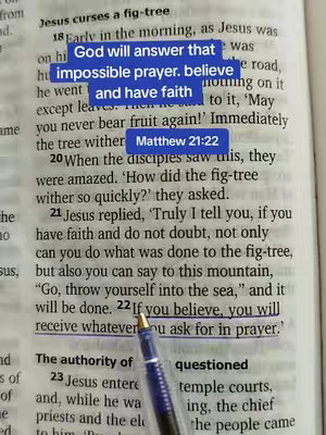 The cover image features an open Bible page with several highlighted passages and annotations. The text is overlaid with highlighted blue boxes containing inspirational quotes and the relevant Bible verse reference.
