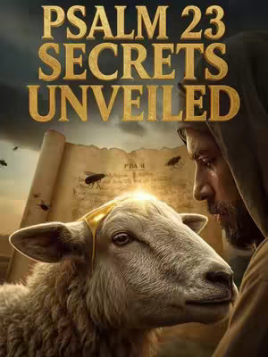 The cover image features a person in religious apparel facing a sheep, with text overlayed. A glowing light shines over the sheep's head, with a scroll and text in the background. The color palette is dominated by warm tones.