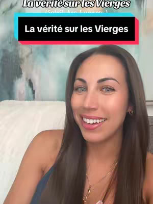 A woman with long brown hair is smiling directly at the camera. She has fair skin, light eyes, and is wearing a blue top and a gold necklace. Behind her, there is a blurred background with soft colors. Overlayed on the image are text boxes with the video title.