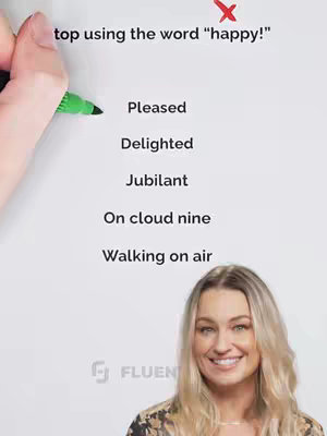 A cover image with a presenter on the bottom right and a list of alternatives on white paper. A hand holding a green marker is at the top left with a red "X" next to text.