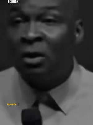 Monochrome close-up of a man's face, likely in a public speaking or interview setting. The image is mostly grayscale, with the man's features softly lit. The layout focuses on his face with a slight upward tilt, suggesting engagement or addressing an audience. The top right corner features the word "ECHOES."