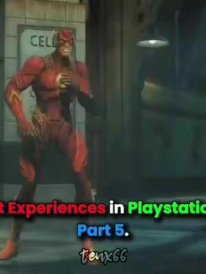 The cover image features a screenshot from a Playstation 3 game, with the superhero Flash in his red and yellow costume as the central figure. The Flash is posed in a dynamic stance. Overlay text in a green and blue gradient has been added to it, and a username is also included in the image.