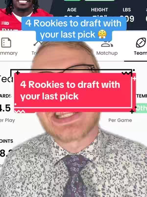 The cover image features a man with glasses, a patterned button-down shirt, looking directly at the camera. Overlaid are multiple text elements and a picture of a football player.