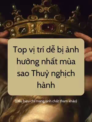 The cover image shows a golden crown with a text box in the center. The text box contains Vietnamese text. The overall composition suggests a theme of astrology or fortune telling.