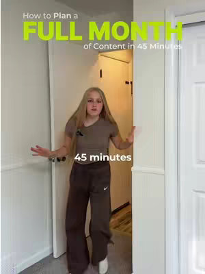 A young woman with long blonde hair stands with outstretched arms in a doorway. Text overlays indicate the video's topic and timeframe.