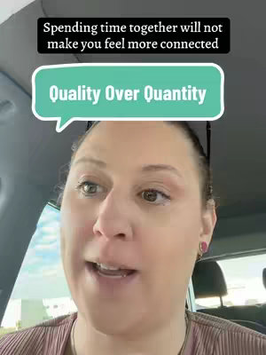 A woman in a car looks at the camera and speaks, with text overlays.
