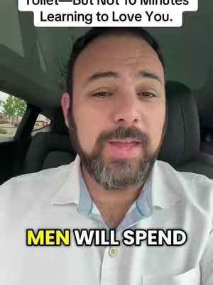 The cover image is a selfie-style shot taken from inside a car. A man with a beard and short hair is the main focus, positioned in the center. His facial expression is neutral and he is speaking in the image. The top of the image has superimposed white text, while the bottom features yellow text. The background includes the car's interior and glimpses of an external setting.
