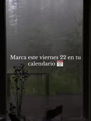 The image captures a window view on a rainy day, with droplets visible on the glass. Overlaying the image is white text prompting the viewer to mark a specific date on their calendar, along with a calendar icon highlighting the date.