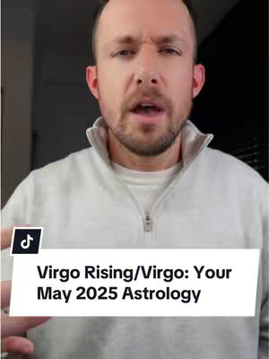 A man with light skin and short brown hair is centered in the frame, slightly above the shoulders. He wears a light-colored, zipped-up jacket over a white shirt. The backdrop is a blurry indoor setting with neutral tones. A text overlay at the bottom features the video title in a white box with a black TikTok logo in the upper left corner.