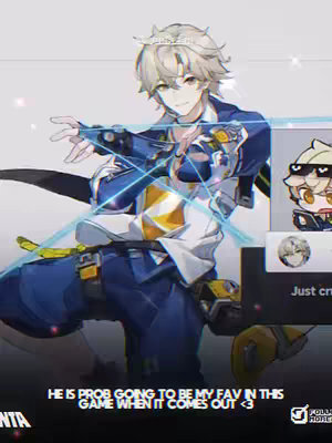 The cover image showcases a stylized anime character with silver hair and a blue and white outfit, posing with a hand gesture. Overlayed are text elements and a chat window displaying a small avatar. The overall composition is dynamic, with vibrant colors and a focus on the character.