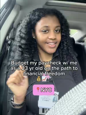 A young woman with dark curly hair smiles while partially seated in a vehicle. The image is well-lit and includes text overlays that highlight the video's subject and location.