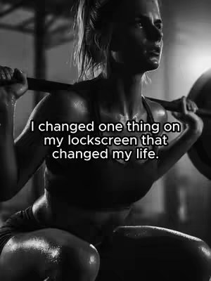A grayscale image of a woman in a gym setting, doing a squat with a barbell. She has her hair pulled back, and is wearing a sports bra. Sweat is visible on her skin. Text is overlaid on the image.