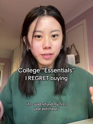 A woman with long dark hair stands in front of a door in a room with light-colored walls. She is facing the camera, with text overlays describing the video's content. She's wearing a green shirt, and the background shows a glimpse of a door and other interior elements.