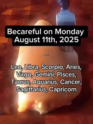 The cover image features text overlaid on a light-colored, organic shape that resembles a food item (possibly dough or bread) on a dark wooden surface. The text includes a warning with a specific date, followed by a list of zodiac signs.