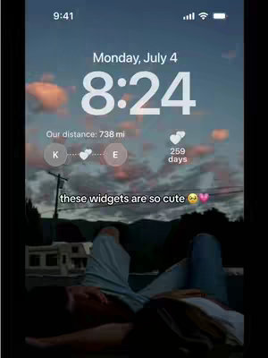 The cover image shows a phone lock screen with the time at the top left, the date and time in the center showing 8:24, a widget showing distance, and a person lying down in the lower portion of the screen.