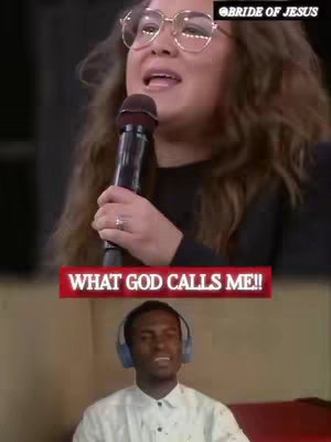 The cover image showcases a woman speaking into a microphone, with text overlayed at the bottom, and another man below also looking at the camera. The woman wears glasses and a black shirt. The text reads, "WHAT GOD CALLS ME!!".