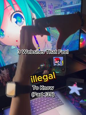 A cover image featuring a person's hands forming a heart shape around text. Behind the hands is a large computer screen displaying an anime character with teal hair and blue eyes. Below the hands is text that reads "illegal". The background includes a desk with various tech gadgets.