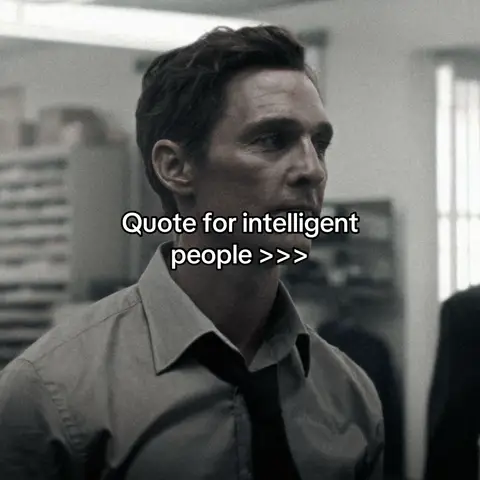A grayscale image features a man in a dress shirt and tie, positioned slightly off-center. The text "Quote for intelligent people >>>" is superimposed on the image in a clean, sans-serif font, appearing to be a message intended for the audience. The lighting suggests an indoor setting, potentially an office or a location with overhead lighting.