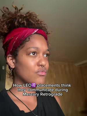 A woman with curly hair and a red headband is shown with a neutral expression, looking slightly to the side. Text overlays that the person in video will talk about.