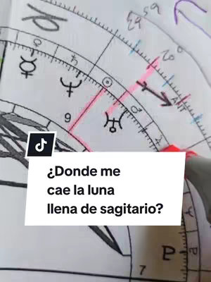 The cover image shows a portion of a handwritten astrological chart, with various symbols and lines drawn on a white background. A text overlay, a white rectangle with black text, appears in the lower part of the image. The TikTok logo is visible in the bottom-left corner.