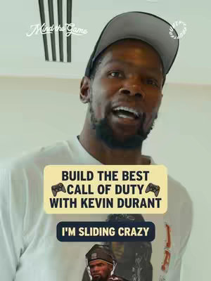 The cover image features Kevin Durant, with a light-colored background. He's wearing a backwards gray cap and a white t-shirt, with text overlays in a rectangular shape in the middle. Below is a smaller image of a person.