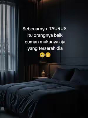 A dark, moody bedroom scene. A large window with closed curtains is on the left. A bed with dark blue bedding filling most of the frame. There is text overlaid in the center.