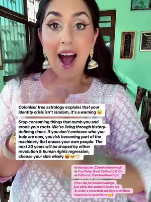 The cover image features a woman with dark hair and makeup, her mouth open in an expression of surprise or excitement. Text overlays provide additional context and messaging.