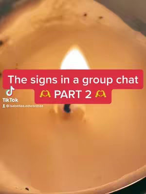 The cover image shows a candle flame against a blurred, warm-toned background. A red banner with white text overlays the image, and below it, black text indicating Tiktok and the creator's username. The overall composition focuses on the flame as the focal point.