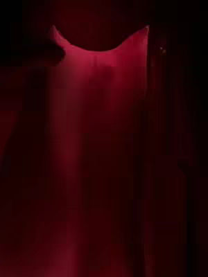 The cover image is dominated by a gradient of red and black. The primary color is a deep, rich red that transitions into a darker black towards the edges. The overall effect is a somber and mysterious background. A shape somewhat like a collar from a cloth is visible with red.