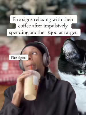 A selfie-style image featuring a young Black man with headphones, holding a drink with a straw and looking upwards with a candid expression. A black and white cat's head partially visible on the right side. Two white rectangular text overlays are placed over the image, containing the text in the video's title.