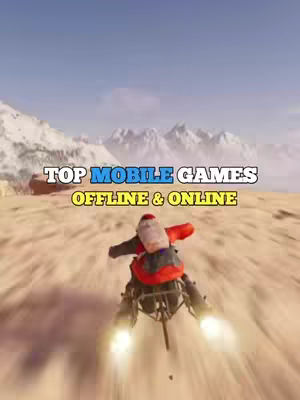 The cover image features a video game scene with a figure on a futuristic vehicle, moving fast across a desert-like landscape, with snow-capped mountains in the background. The composition is dynamic, illustrating speed with blurred effects. Text overlays at the top highlight the video's content.