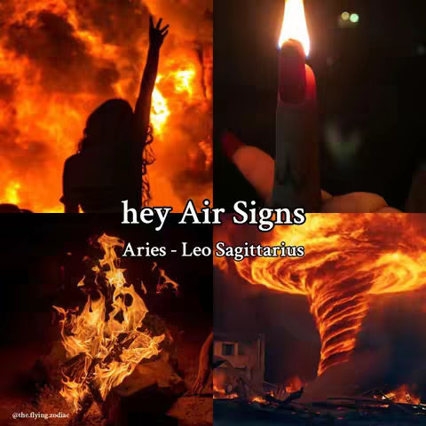 The cover image is a four-part collage with a fiery theme. The top left shows a silhouette of a woman with her arm raised in front of a backdrop of flames and smoke. The top right features a close-up of a hand holding what appears to be a lit match. The bottom left shows a close-up of flames. The bottom right shows a tornado made of fire. The text overlayed has a black background with white text.