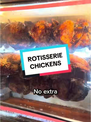 The cover image shows a display case filled with several cooked rotisserie chickens, presented behind a glass that likely is related to a restaurant or supermarket setting. The text overlays positioned near the center of the image.