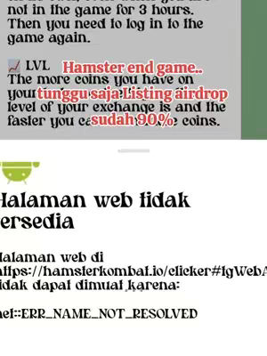 The cover image is a screenshot from a mobile app showing an error message, with a text overlay that includes the game name. The app's interface is visible at the bottom portion, displaying an error related to a webpage not loading. The top portion displays additional text, likely instructions or tips related to gameplay.