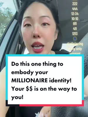 The image showcases a woman speaking directly to the camera with a supportive message overlaid. The composition is a medium shot, with the woman's face in the foreground, and a car interior in the background. The color palette includes the woman's skin tone, and the text in a teal box over her face, with a black and white area to the left.