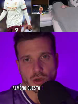 The cover image is a split-screen. The top portion shows a screenshot of a video featuring a soccer player and a person covering the players reactions. The bottom half features a man's face, with a microphone in front of him, set against a purple background, looking directly at the camera and speaking.