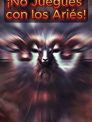 The cover image features a stylized image of a ram against a blurry, radiating background. The text '¡No Juegues con Los Ariés!' is at the top in bold, orange-outlined letters, clearly indicating the video's focus on the Aries astrological sign.
