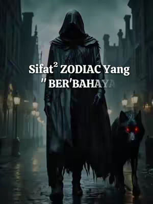 An eerie, atmospheric image depicting a cloaked figure, presumably male, standing in a dimly lit street. The figure is the central element, with a dark, hooded cloak obscuring the face. A black wolf with glowing red eyes stands beside the figure, adding a sense of foreboding. The setting appears to be a city street, with buildings and street lamps creating a dark, mysterious background. The overall color palette is dark with hints of blue, reinforcing the image's mysterious and potentially ominous tone.
