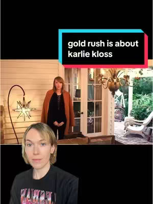 The cover image is a split screen. The top shows a woman standing in front of a house with a porch, with text overlaid in a box. The bottom shows a selfie of the male creator. The background behind the woman is light-colored. The text box is black with light green and red elements and white font. The creator is in a black t-shirt.