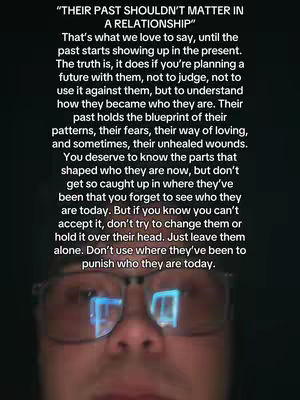 The image is a close-up of a person wearing glasses, with the text overlayed on top. The person's eyes and part of their nose are visible, and the background is dark, suggesting a low-light environment.